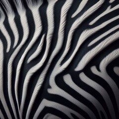 Fototapeta na wymiar closeup of black and white fur of zebra stripes