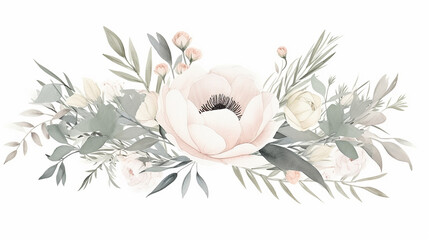 white ivory and blush peach stylish wedding design - obrazy, fototapety, plakaty