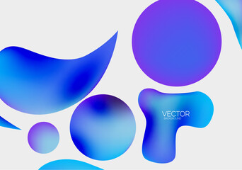 Vector abstract glowing shapes background