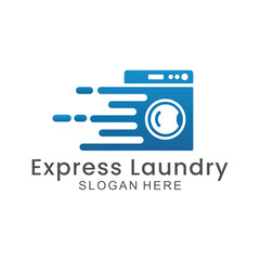 laundry logo in shades of blue and white, with bubbles for washing clothes, simple logo, creative logo