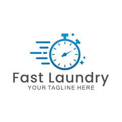 laundry logo in shades of blue and white, with bubbles for washing clothes, simple logo, creative logo