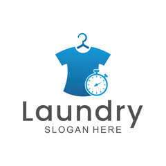 laundry logo in shades of blue and white, with bubbles for washing clothes, simple logo, creative logo
