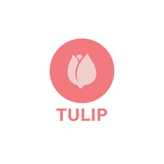 logo for your company. tulip flowers logo vector