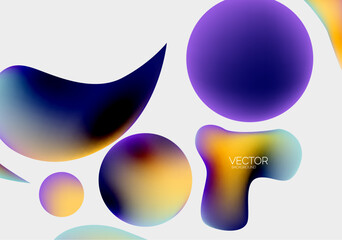Vector abstract glowing shapes background