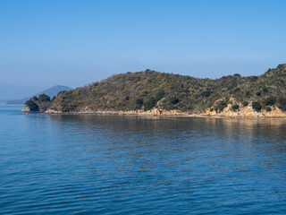 Naklejka premium 大島(香川県高松市庵治町)。 