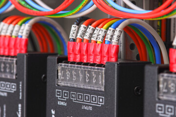 Connection of electronic control modules using electrical copper insulated mounting wires.