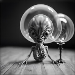 Fototapeta premium A small alien space invader.