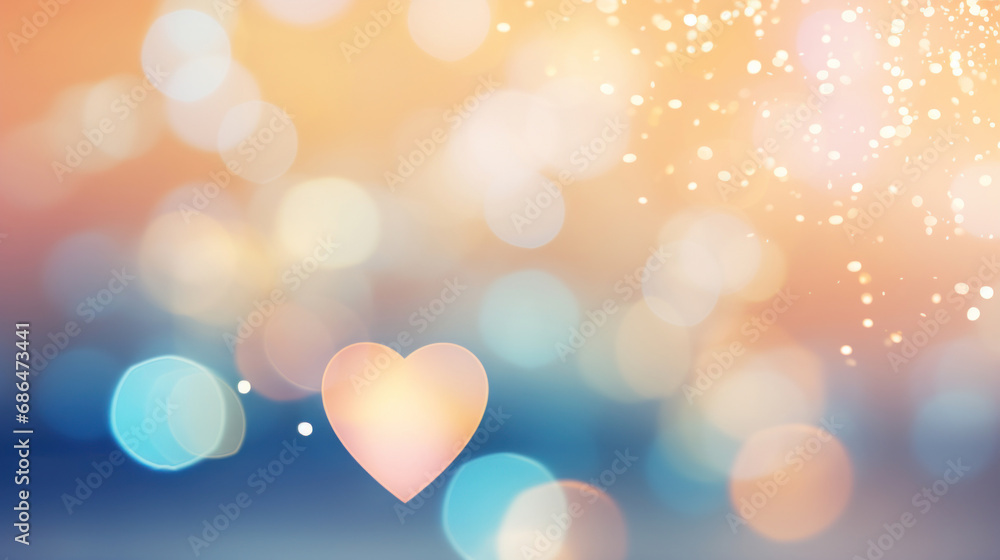 Poster a two glass of sparkling wine on a soft pastel colorful bokeh background