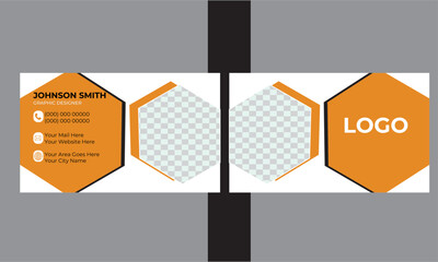 Creative modern clean corporate double-side business card template, personal visiting card, vector illustration, professional simple identity business card.
