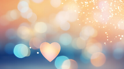 Fototapeta premium A two glass of sparkling wine on a soft pastel colorful bokeh background