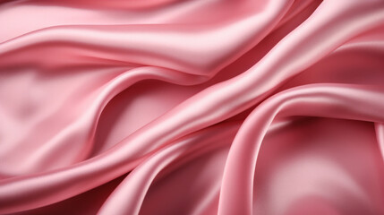 Fototapeta premium Pink silk texture. Soft waves.