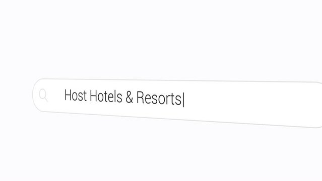 Searching Host Hotels and Resorts on the Search Engine