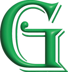 A 3d alphabetic characters design