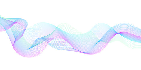 Abstract colorful glowing wave curved lines background.  Abstract frequency sound wave lines and technology curve lines background. Design used for banner, template, science, business and many more. - obrazy, fototapety, plakaty