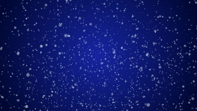 Falling snow on a blue background.