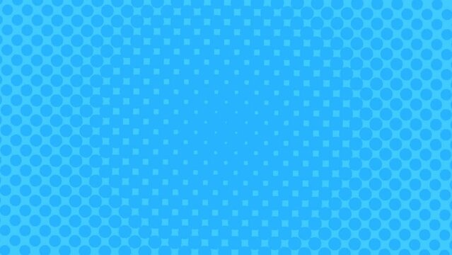 Abstract blue dynamic background with half-tone dots.