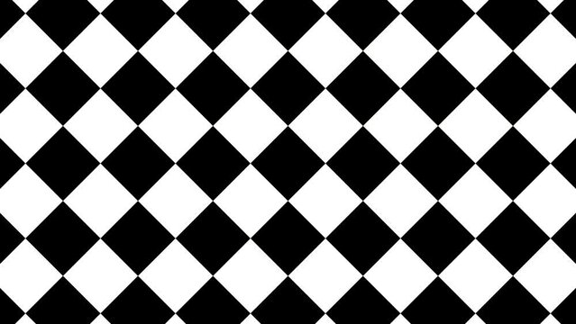 Black plaid pattern on white background. Geometric moving background.