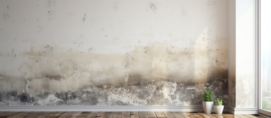 Wall damage caused by a leaky roof resulting in mold