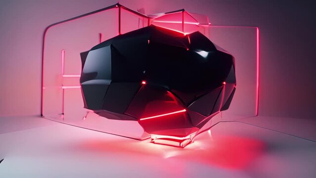 Futuristic cubers formation. Seamless loop. AI video