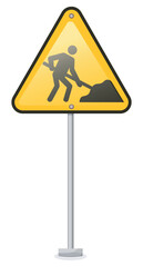 Vector cartoon image of road signs. Driving and traffic rules concept. Elements for your design.
