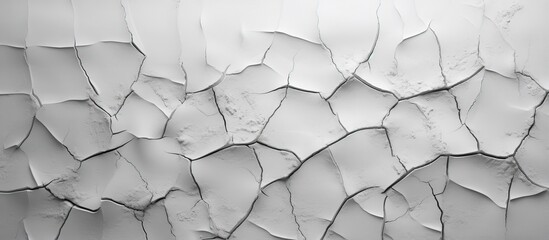 Background with cracked white brick texture for design
