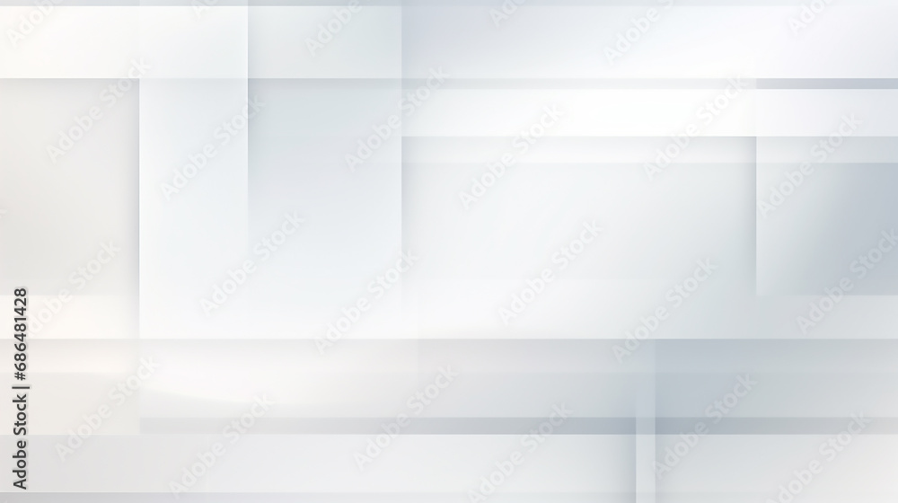 Aufkleber modern white and light grey square overlapped pattern on background with shadow. white background. m