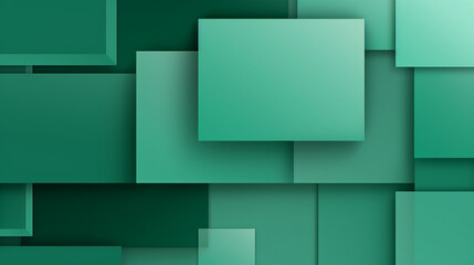 Obraz premium digital dark green square backdrop background. Modern dark blue square overlapped pattern on background. 