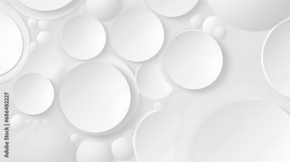 Poster abstract white circle shape with digital hi tech concept background technology. white background wit