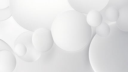 Abstract white circle shape with digital hi tech concept background technology. white background with circles and rings in modern design. 3d circle white background.