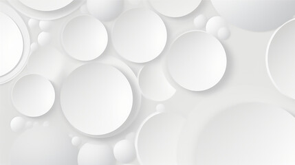 Abstract white circle shape with digital hi tech concept background technology. white background with circles and rings in modern design. 3d circle white background. - Powered by Adobe