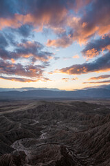 Fonts Point Sunset at Anza Borrego State Park