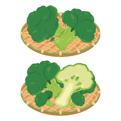 ザルに盛られたブロッコリーセット