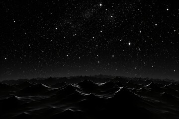 Black and white night sky and stars