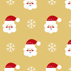 Merry Christmas, Christmas seamless pattern.
Beautiful New Year decoration with Christmas characters. Panoramic banner. Vector illustration.