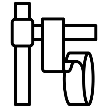 recommend clip art: Pipe Insulation black outline icon, related to plumbing service.