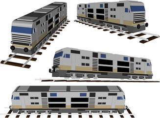 Naklejka premium Vector sketch illustration of vintage classic old locomotive train transportation design