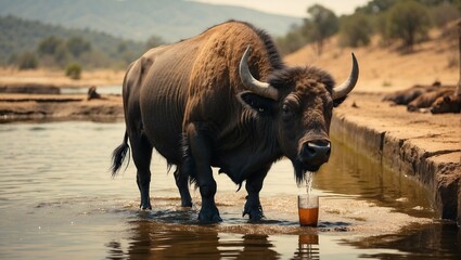 buffalo in the water