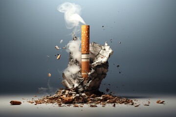 A poster design for quitting smoking and overcoming addiction