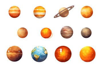 planets Set. generative ai.