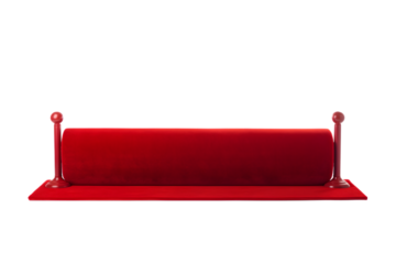 red carpet isolated on white background. generative ai.