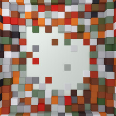 Irregular raised cube