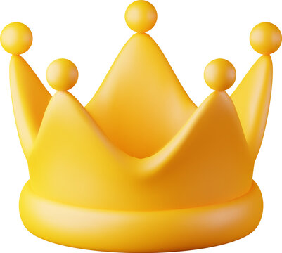 3D Gold Crown Icon