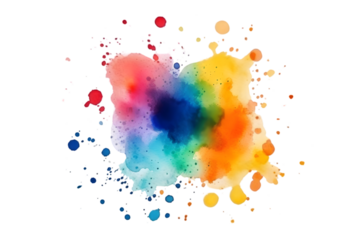 Watercolor multi colour spot. generative ai.