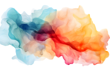 Watercolor painting Texture isolated. generative ai.