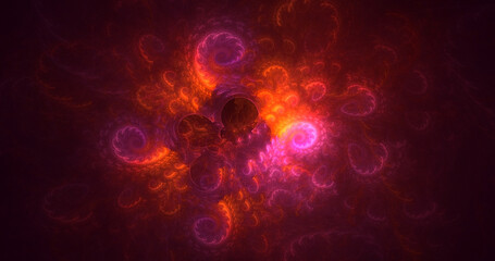 3D manual rendering abstract fantasy light fractal background