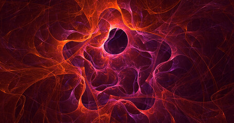 3D manual rendering abstract technology fractal background