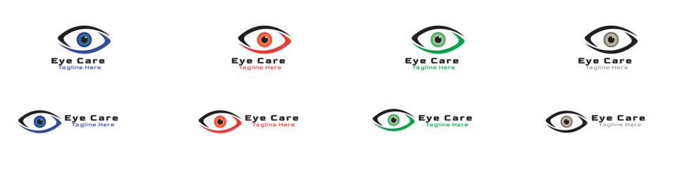 Eye Care Logo for eye hospitals clinic and optical shops