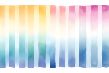 Watercolor stripe isolated on a white transparent background. generative ai.