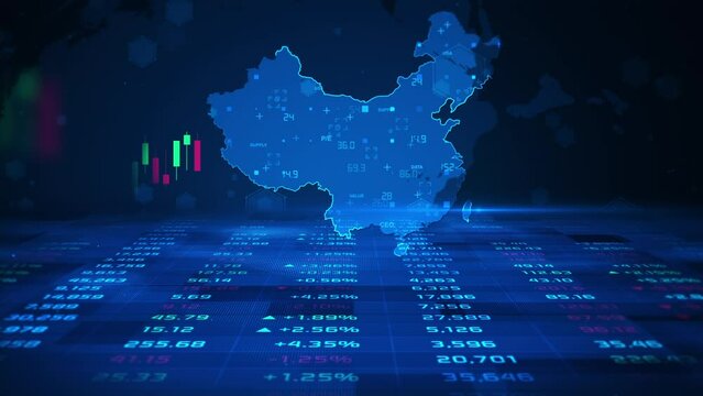 China stock market and economic business growth