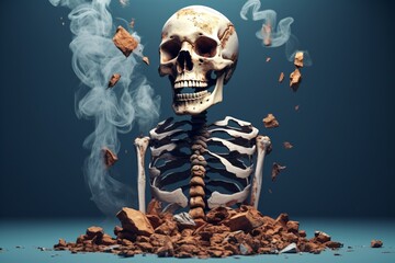 Poster design for smoking is injurious to health and smoking kills - obrazy, fototapety, plakaty